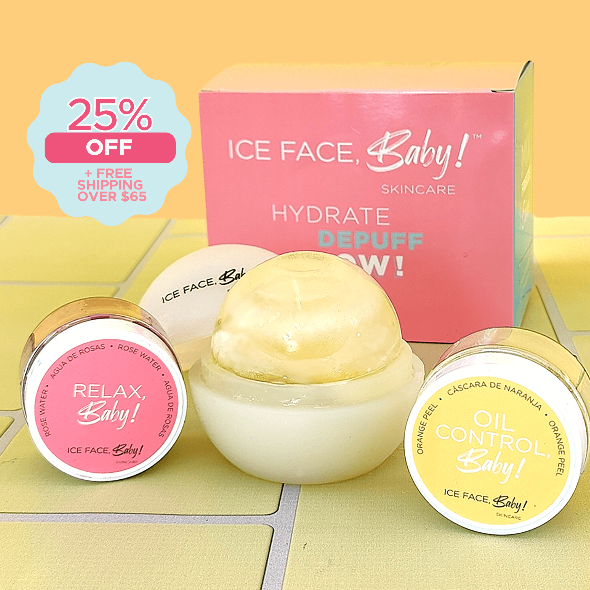 Oil - Away Kit! – Orange Peel & Rose Water Blends for Face Icing (4-Month Supply)