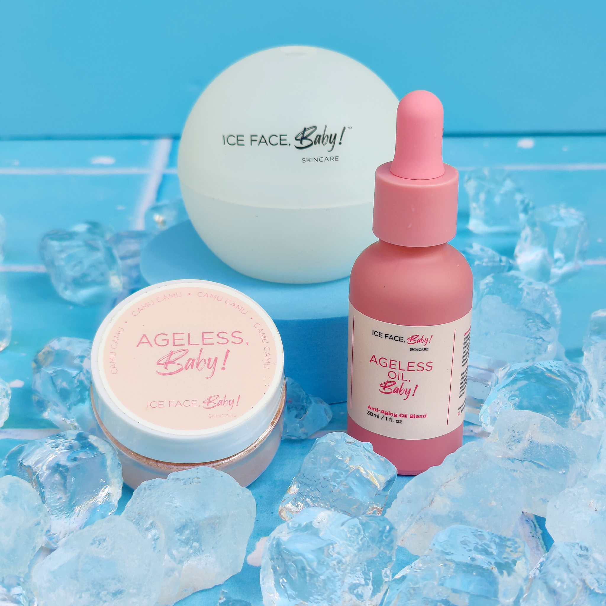 Ageless Kit! – Camu Camu Blend + Ageless Oil for Face Icing (3-Month Supply)