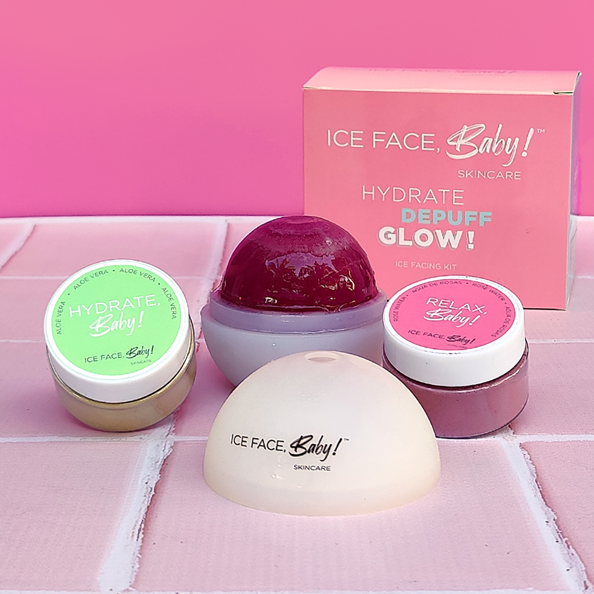 Hydration Boost Kit! – Rosewater & Aloe Vera Blends for Face Icing (4-Month Supply)