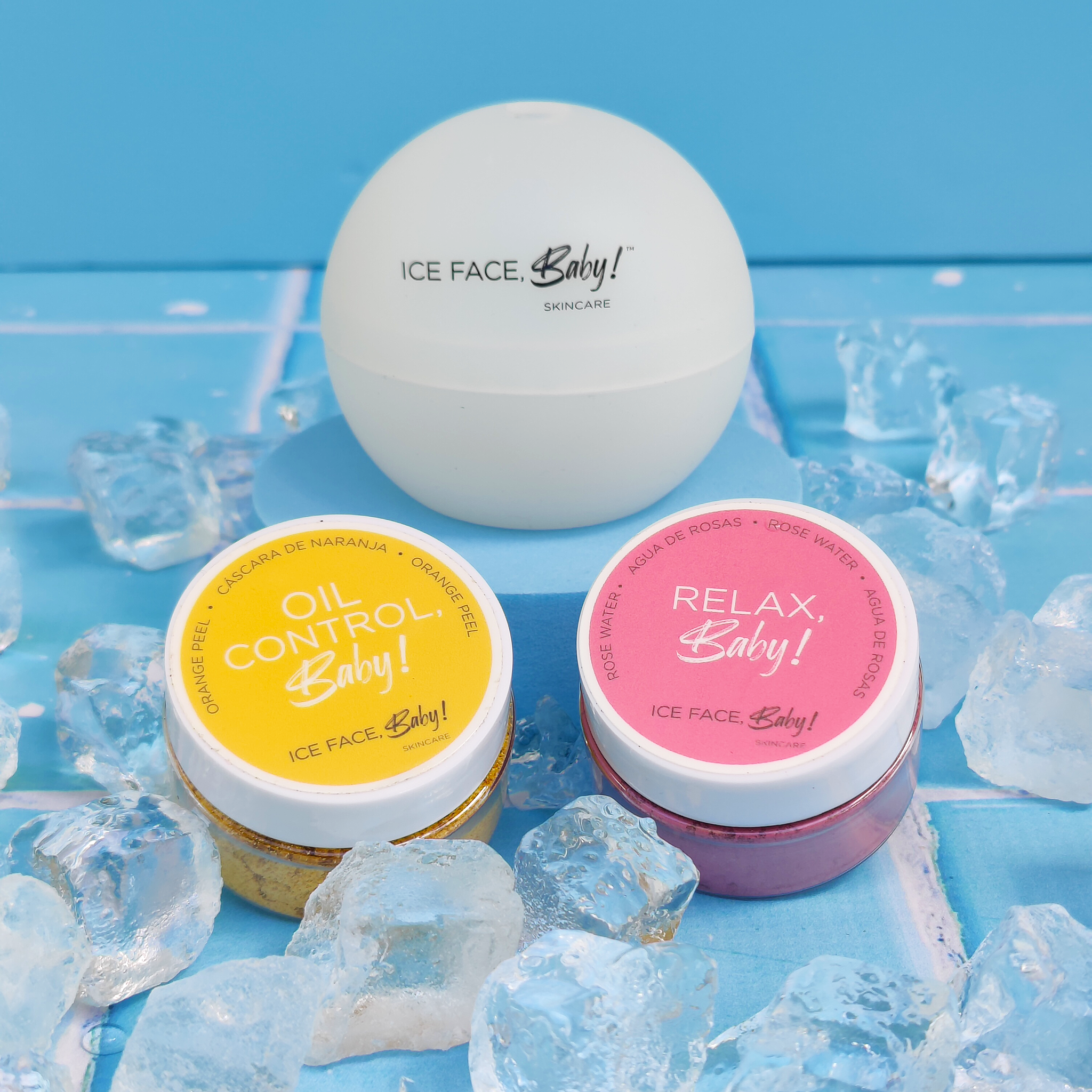 Oil - Away Kit! – Orange Peel & Rose Water Blends for Face Icing (4-Month Supply)