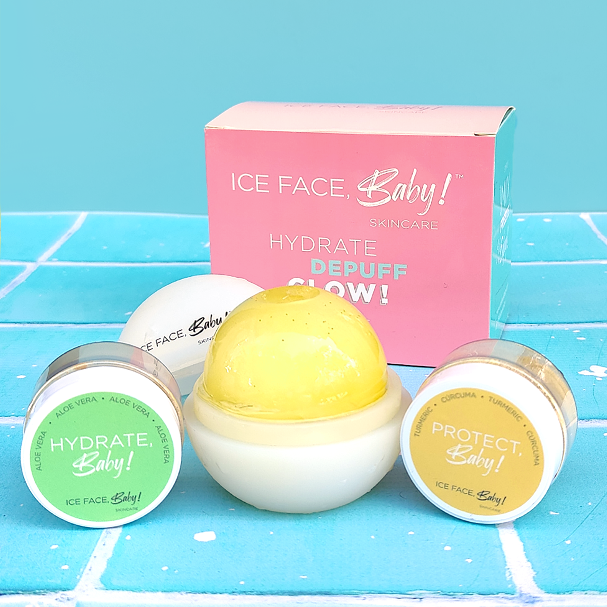 Delicate Kit! – Turmeric & Aloe Blends for Face Icing (4-Month Supply)
